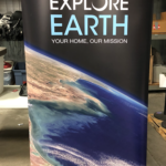 Roll up Banner  Explore Earth    Your Home Our Mission (silver)
