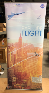 Roll up Banner Explore Flight (silver)