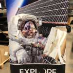 Roll up Banner Explore Humans in Space (silver)
