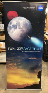 Roll up Banner Explore Space Tech (silver)